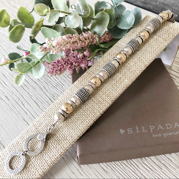 SILPADA Silver & Gold Two-Tone Bracelet B1223 - Picture 4 of 7